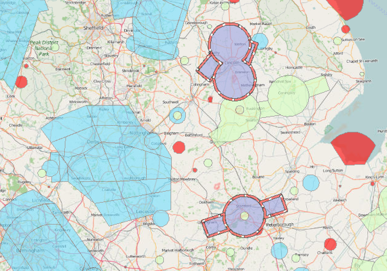 Airspace in the East Midlands
